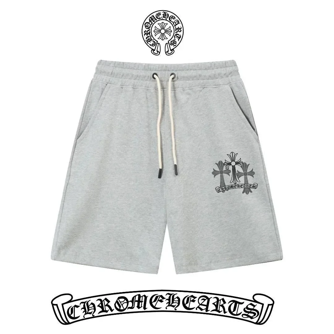 Chrome Hearts Cross Print Grey Shorts