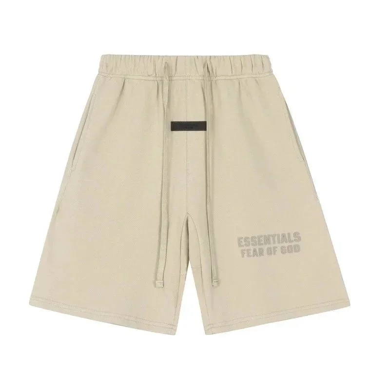 Fear of God Essentials Beige Drawstring Shorts