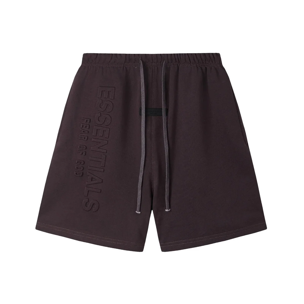Fear of God Essentials Black Embossed Shorts