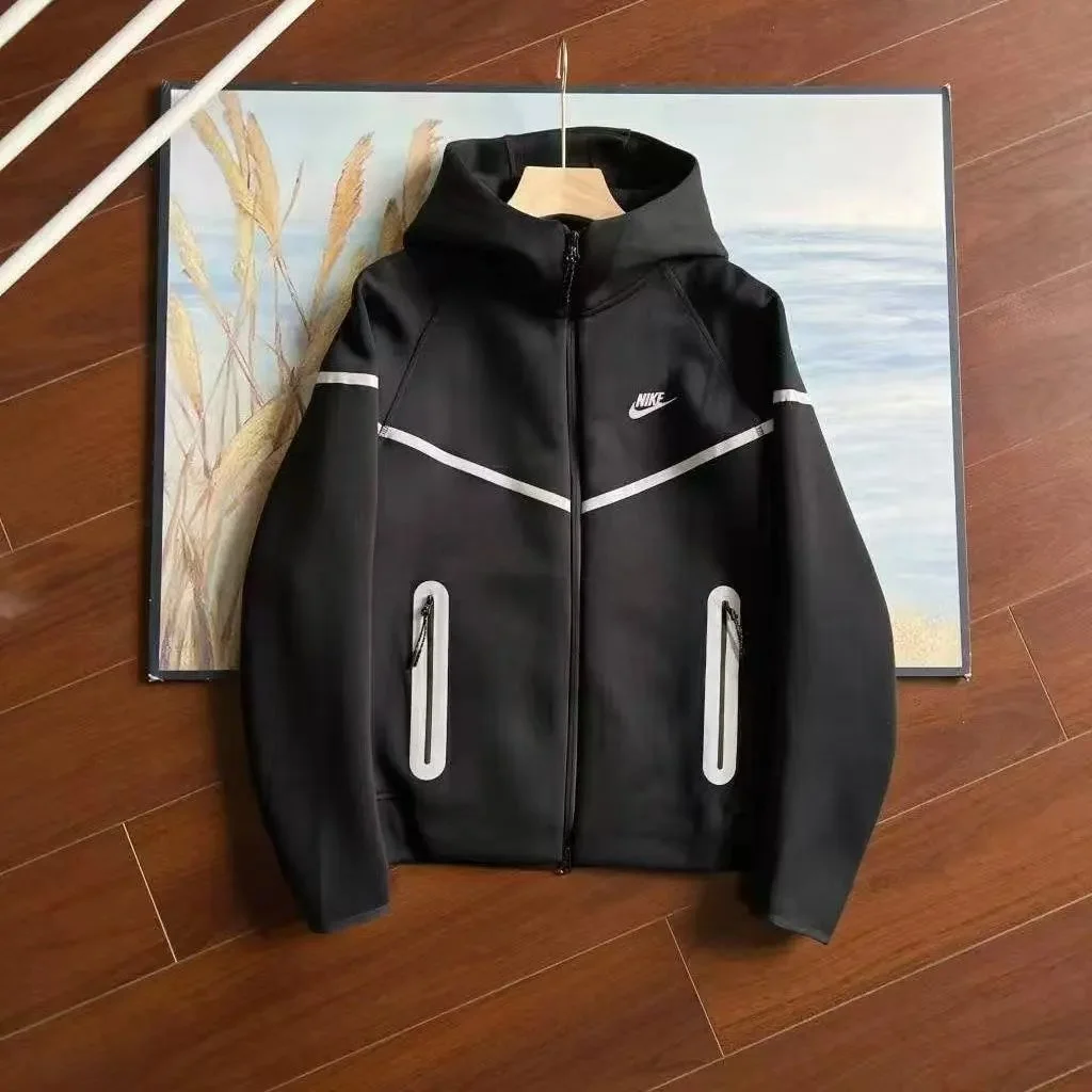 Nike Tech Fleece Black & White Jacket