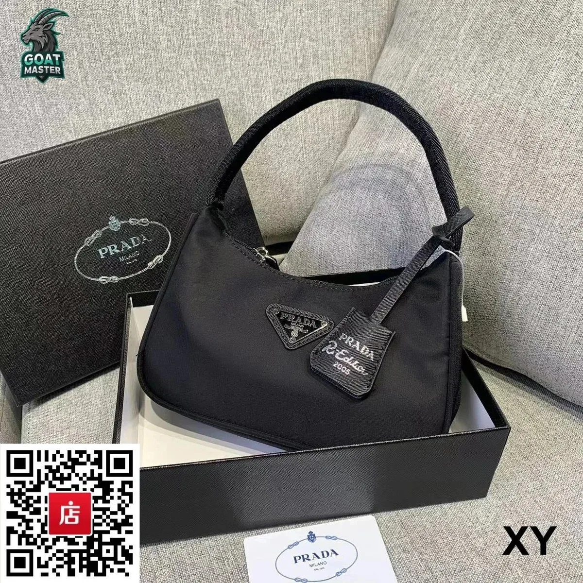 Prada Re-Edition 2005 Black Nylon Shoulder Bag