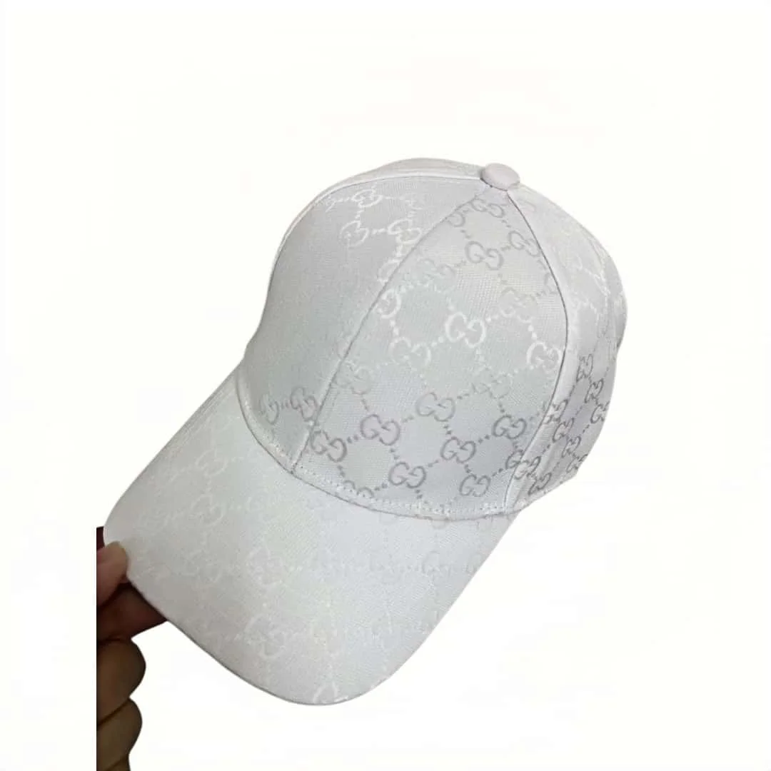 Gucci GG Monogram Baseball Cap White