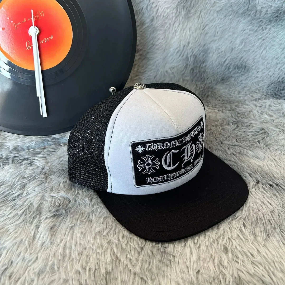 Chrome Hearts Hollywood Trucker Cap Black/White
