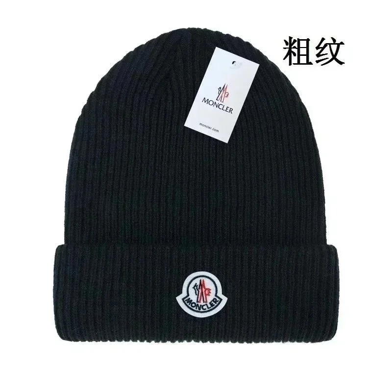 Moncler Beanie Black Wool Headwear