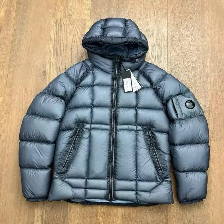 CP Company Goggle Hooded Puffer Jacket Grey