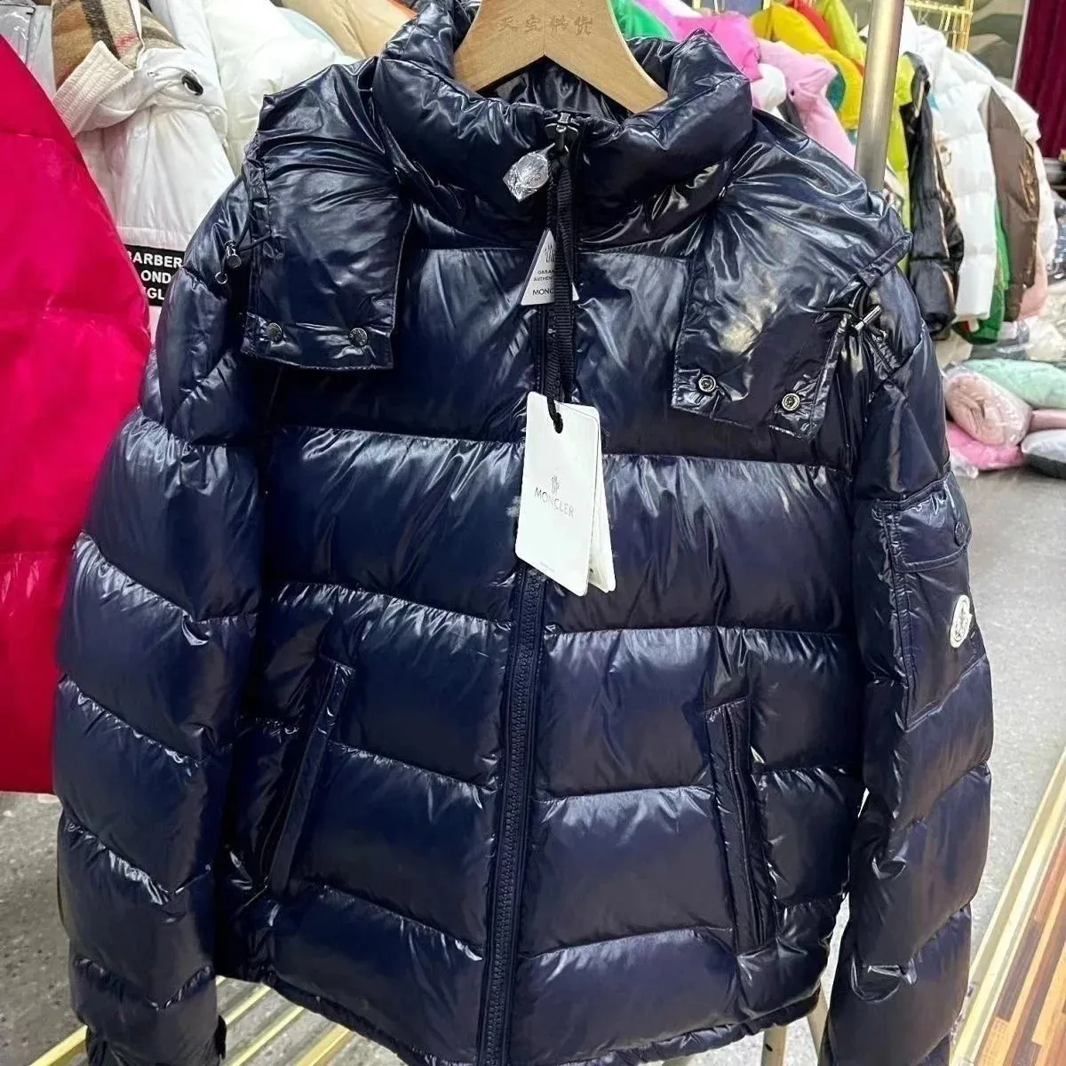 Moncler Navy Puffer Jacket