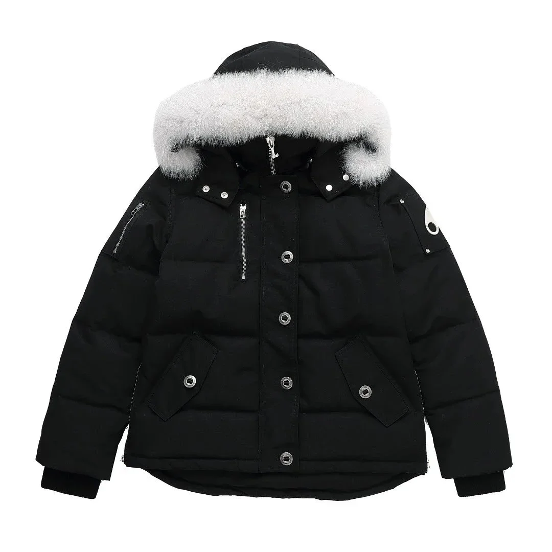 Black Fur Trim Parka Winter Jacket