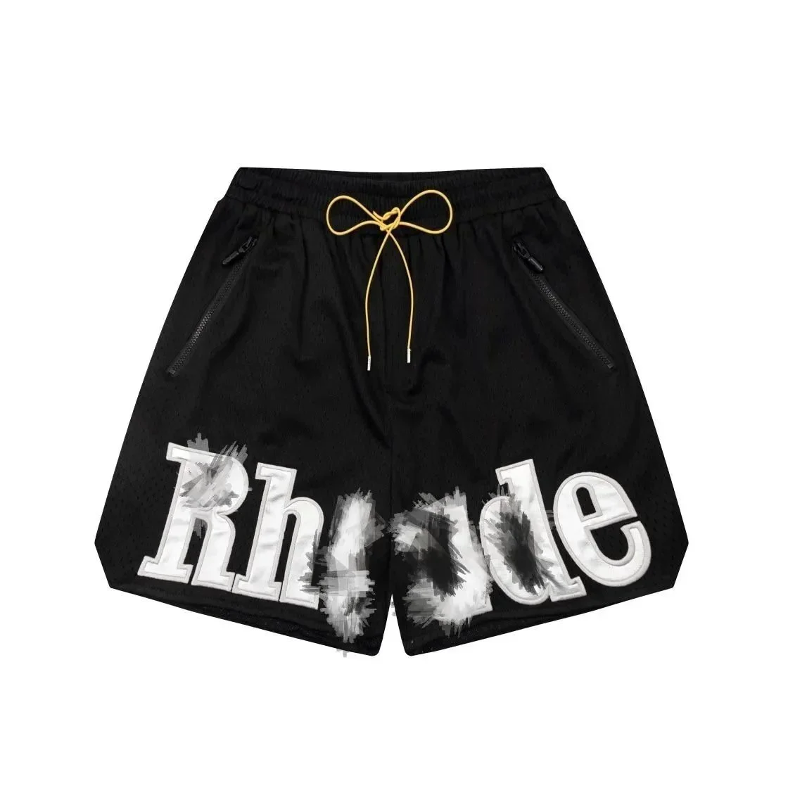 Rhude Rhecess Black Shorts with White Logo